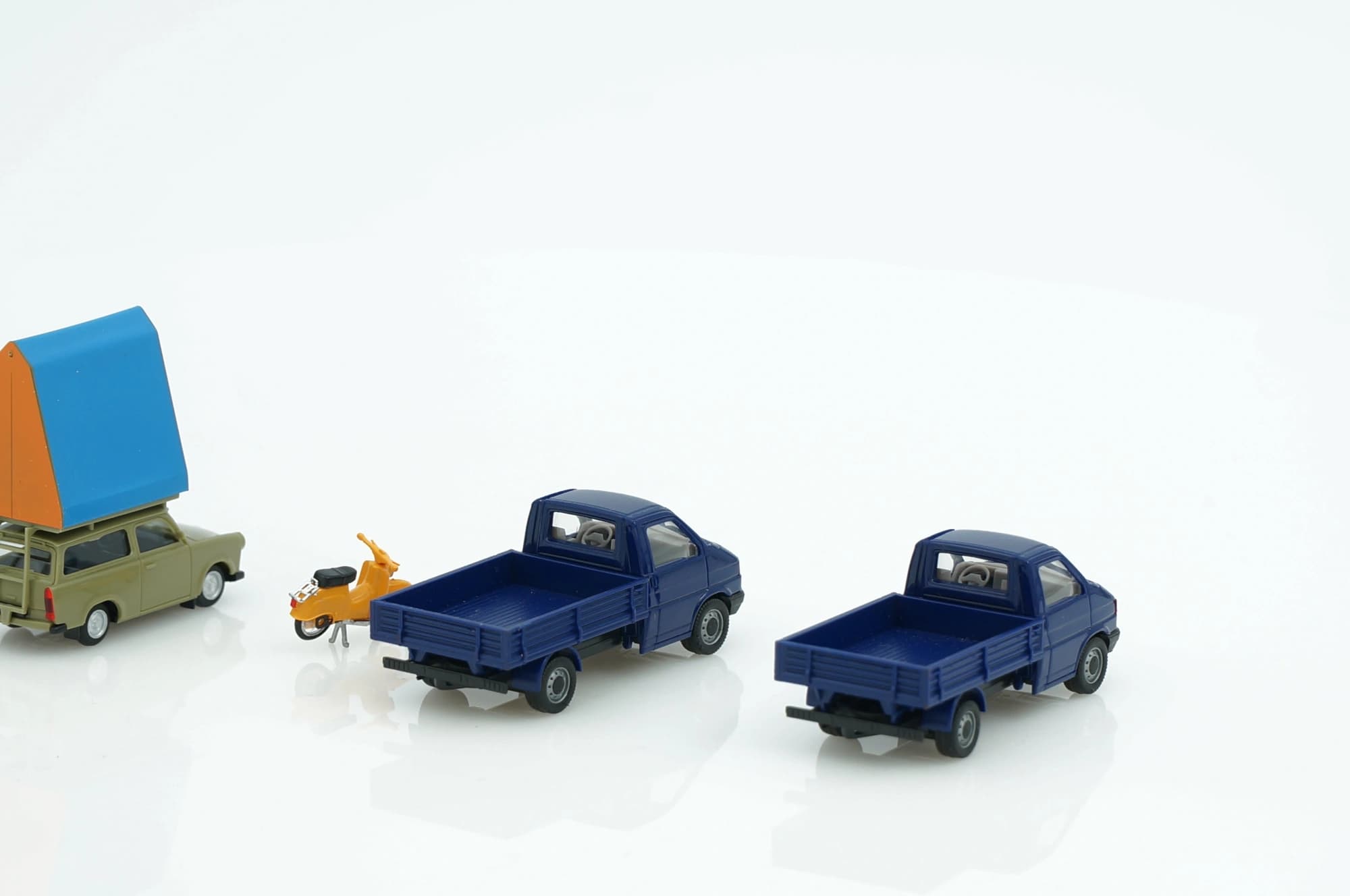Herpa Trabant 601 Dachzelt Simson kR 51-1 VW Pritsche 1:87