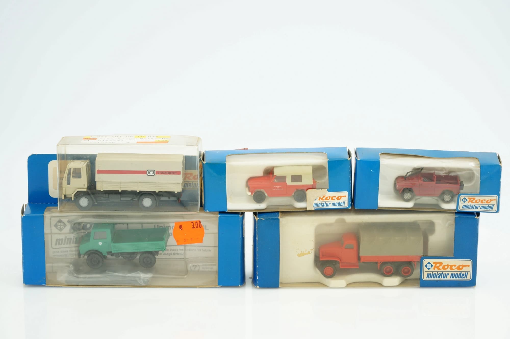 Roco Unimog U1300L CCKW Henschel 6x6 Geländewagen MB Ford Pritsche 1:87